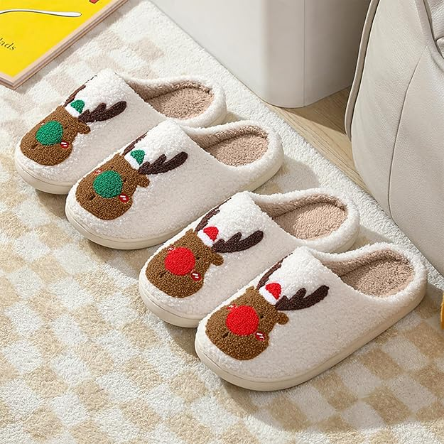 Holiday Fluffy Slippers