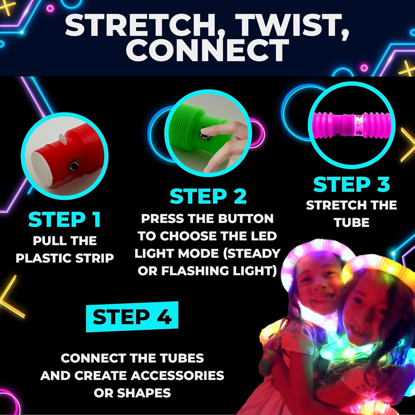 12pc Light Up Tubes