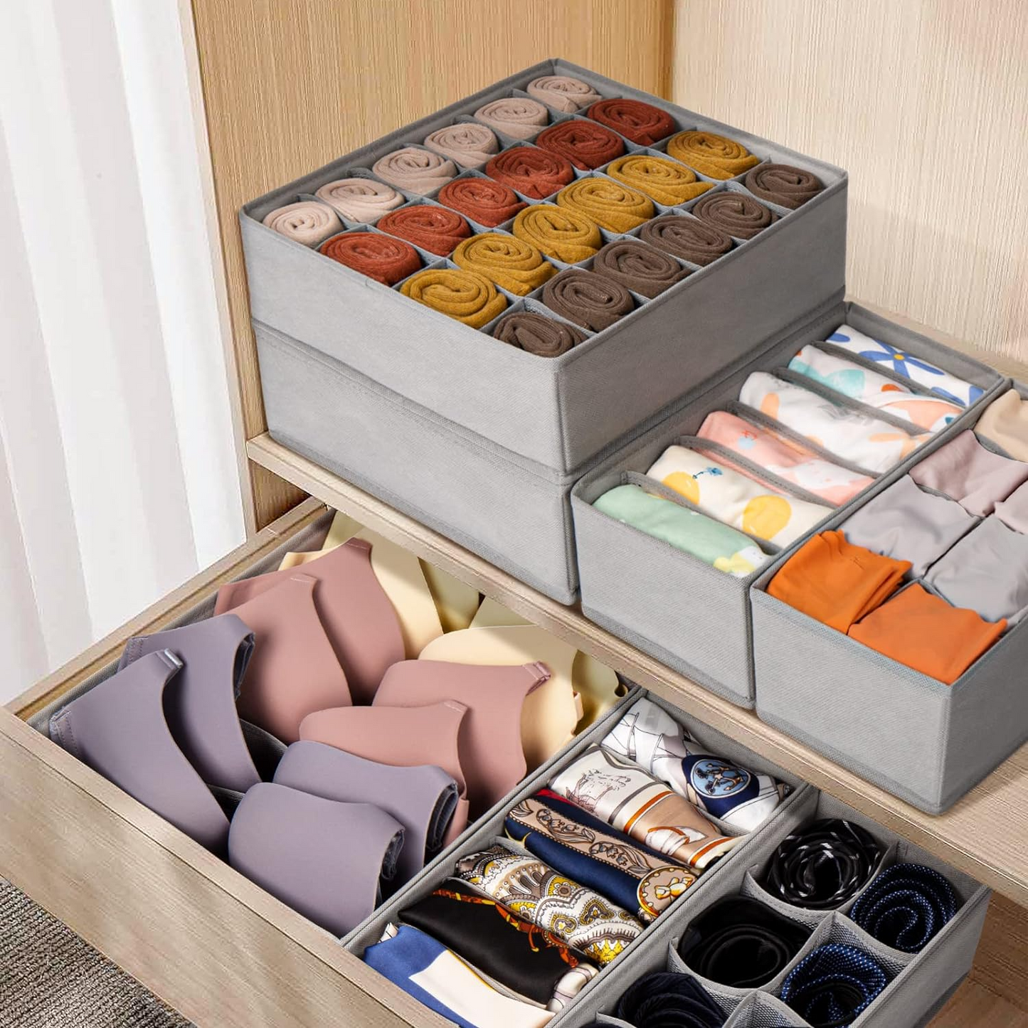 Garment Drawer Organizer Set