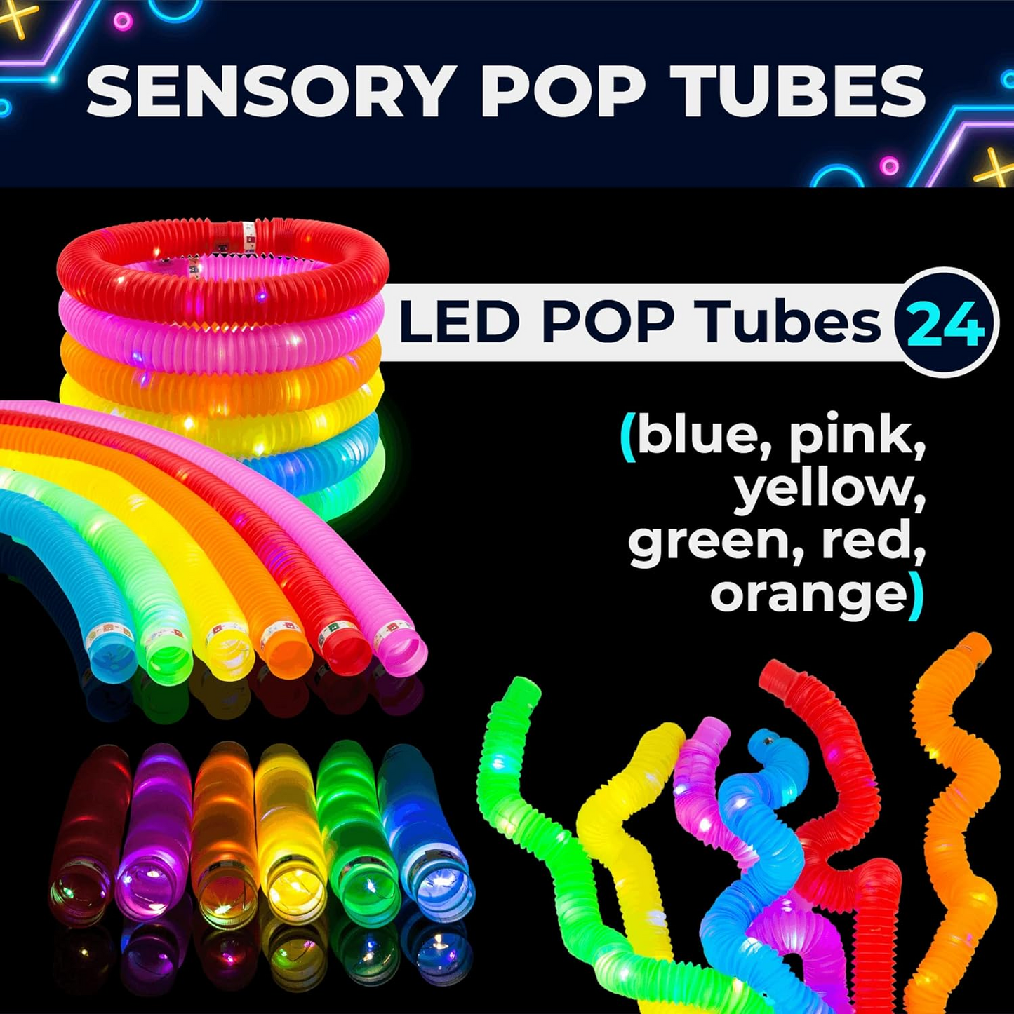 12pc Light Up Tubes