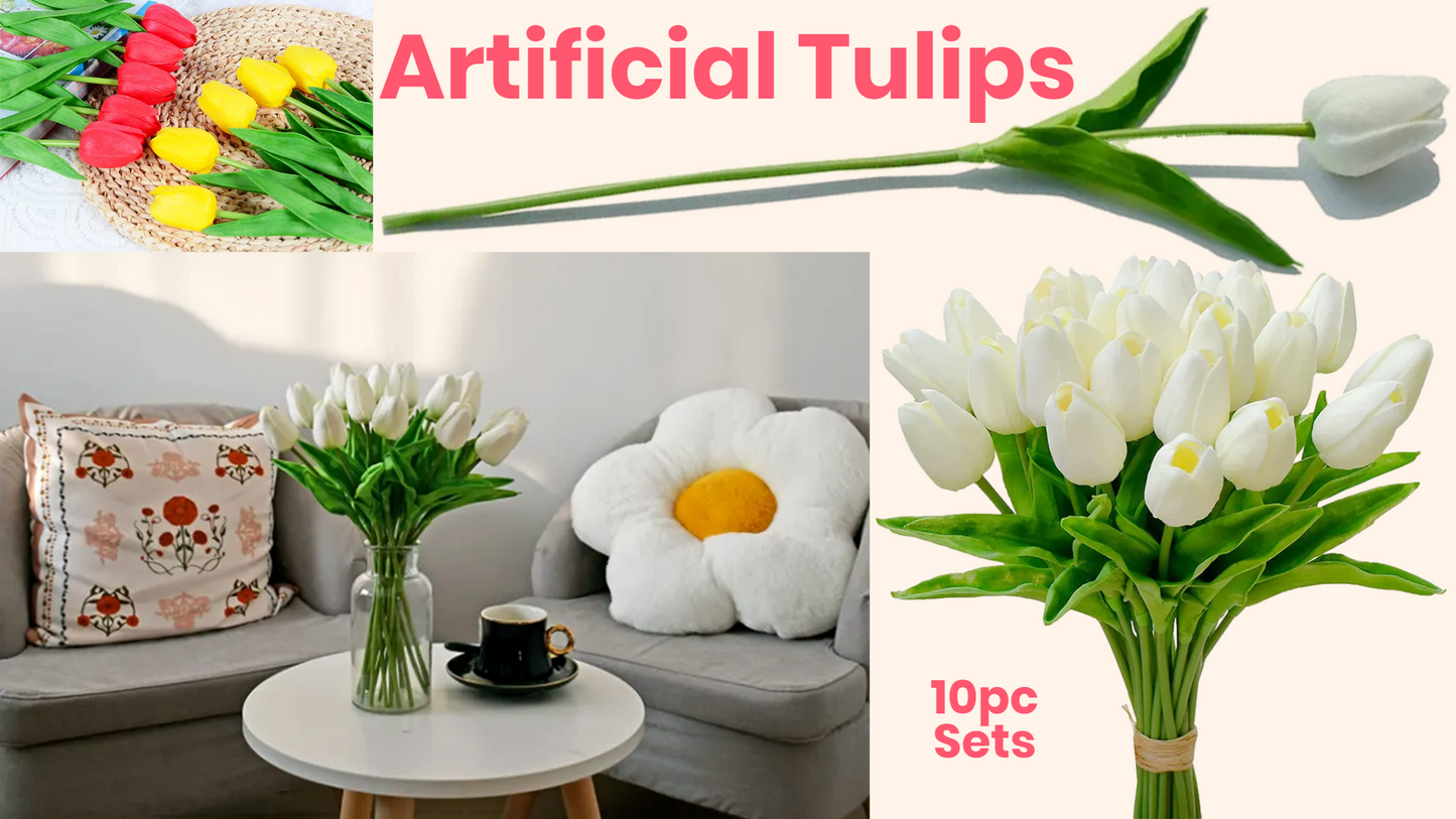 10pc Artificial Tulips