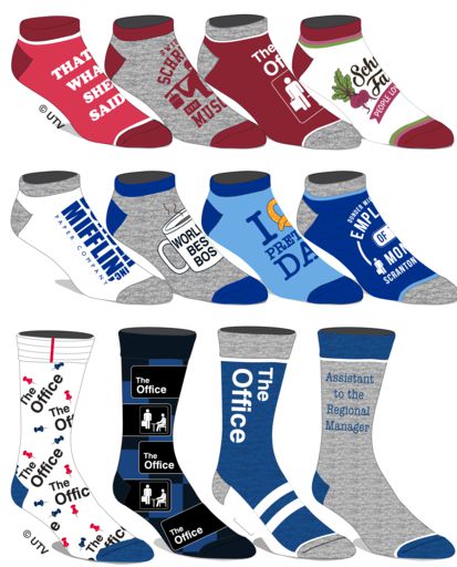 The Office 12 Days of Socks Gift Set