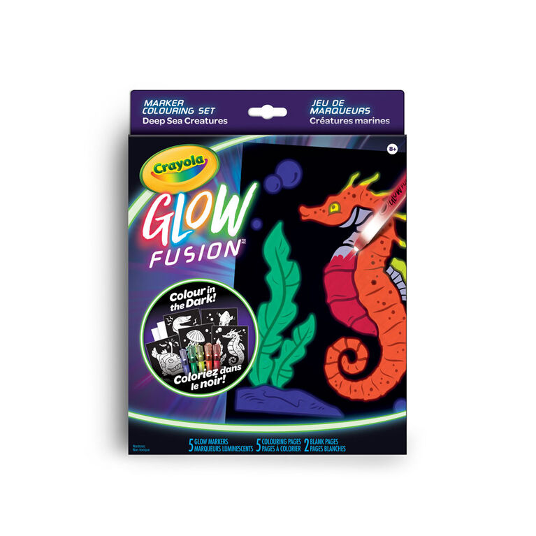 Crayola Glow Fusion Marker Colouring Set - Deep Sea Creatures