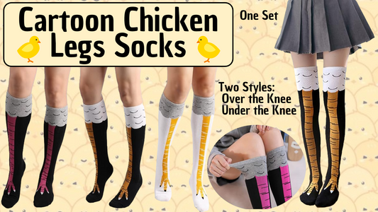 Cartoon Chicken Legs Socks