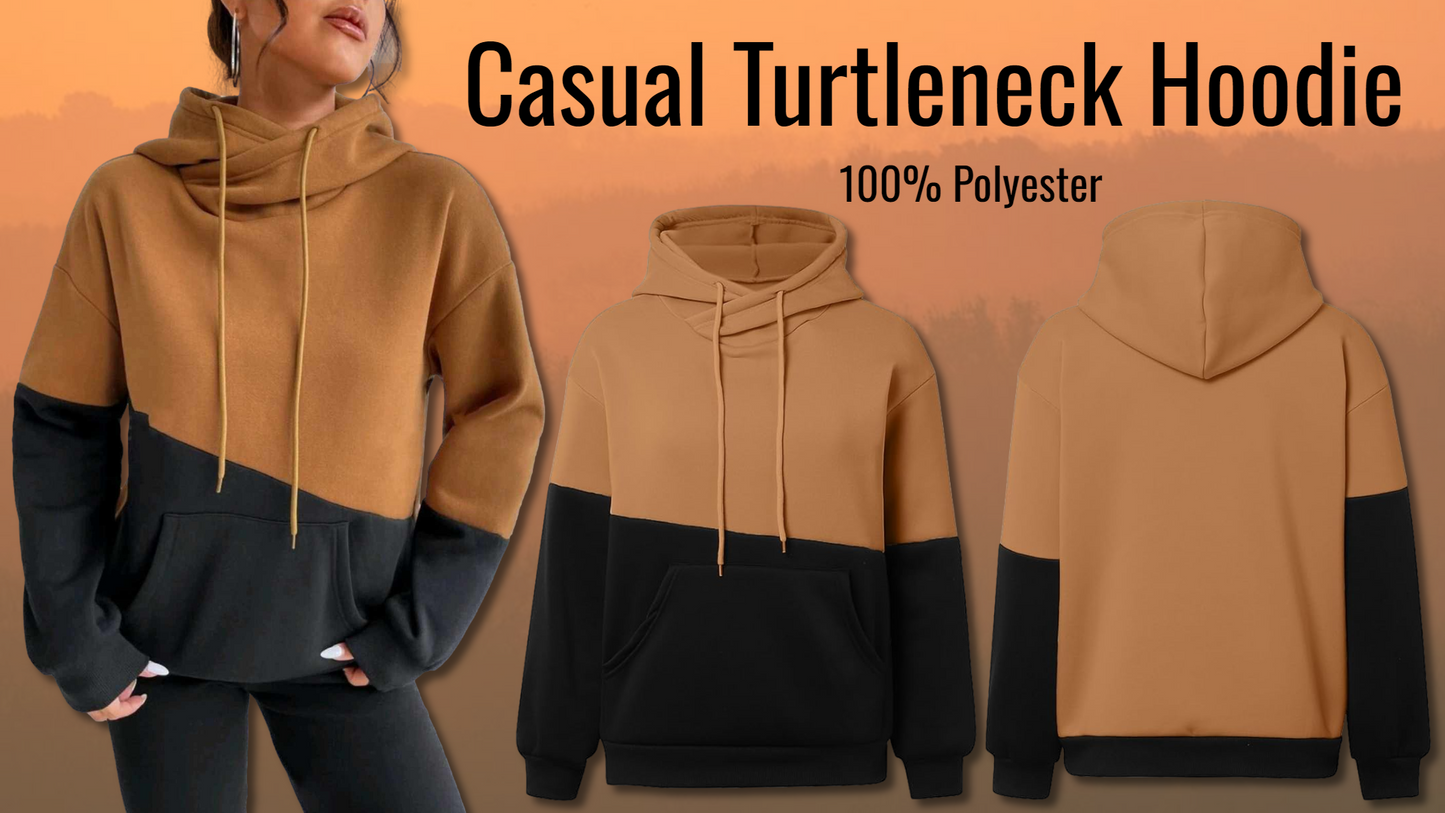 Casual Turtleneck Hoodie