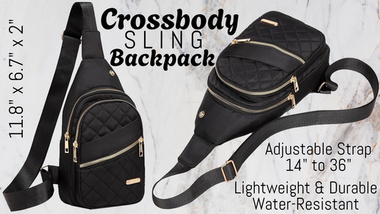 Crossbody Sling Backpack