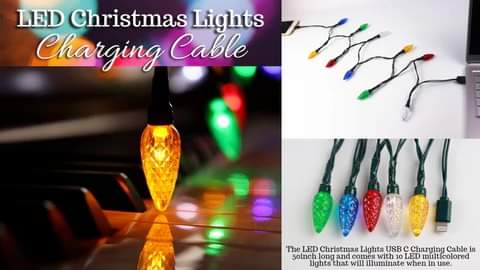 LED Christmas Lights Charging Cable