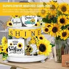 Sunflower Summer Wooden Tier Tray Decor