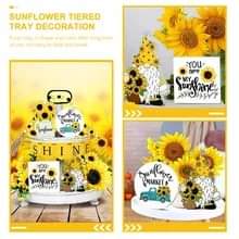 Sunflower Summer Wooden Tier Tray Decor