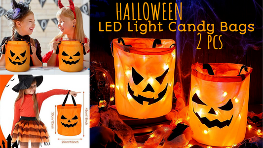 Halloween LED Light Candy Bags - 2pc