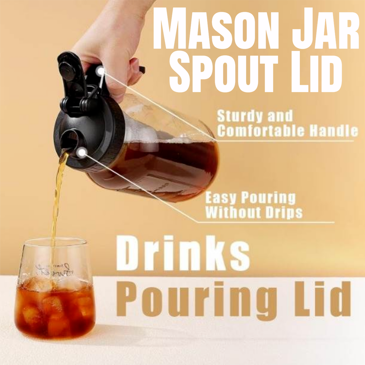 Mason Jar Spout Lid