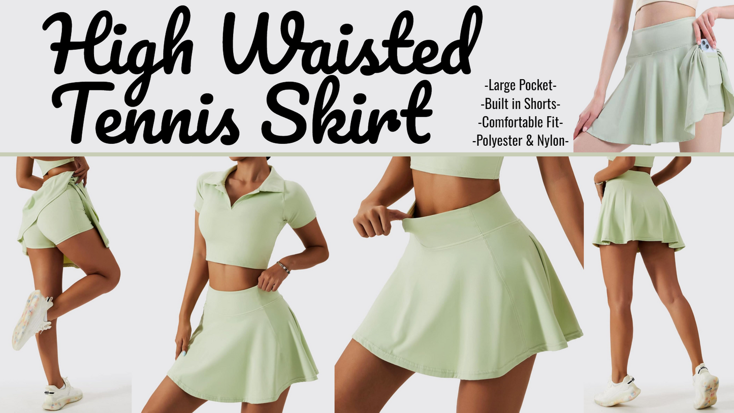 High Waisted Tennis Skirt