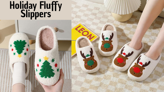 Holiday Fluffy Slippers