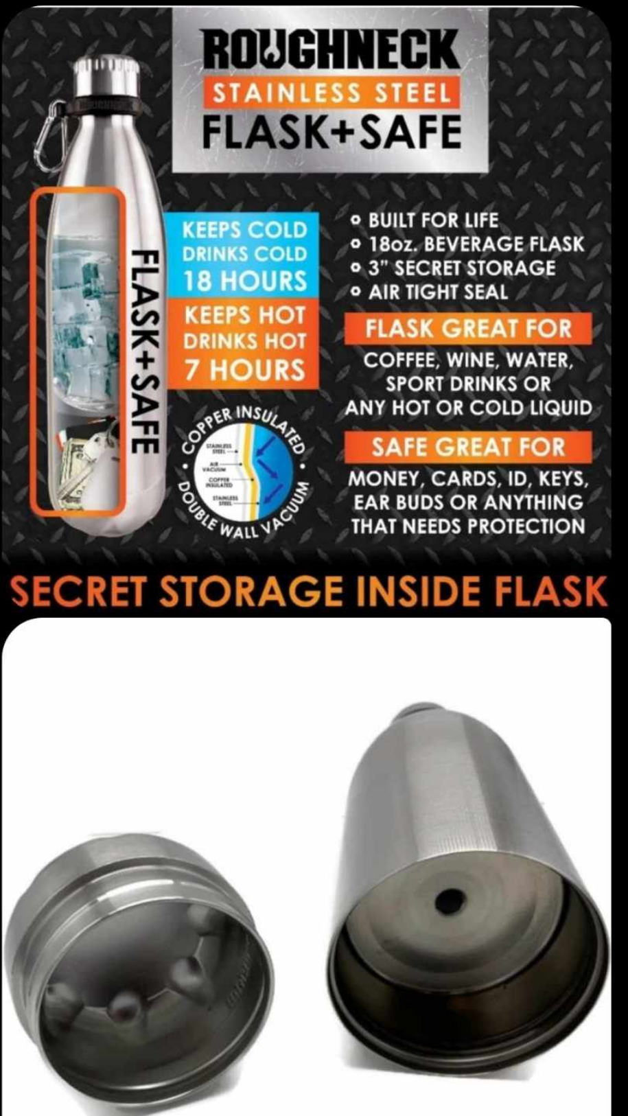 18oz Flask/Safe