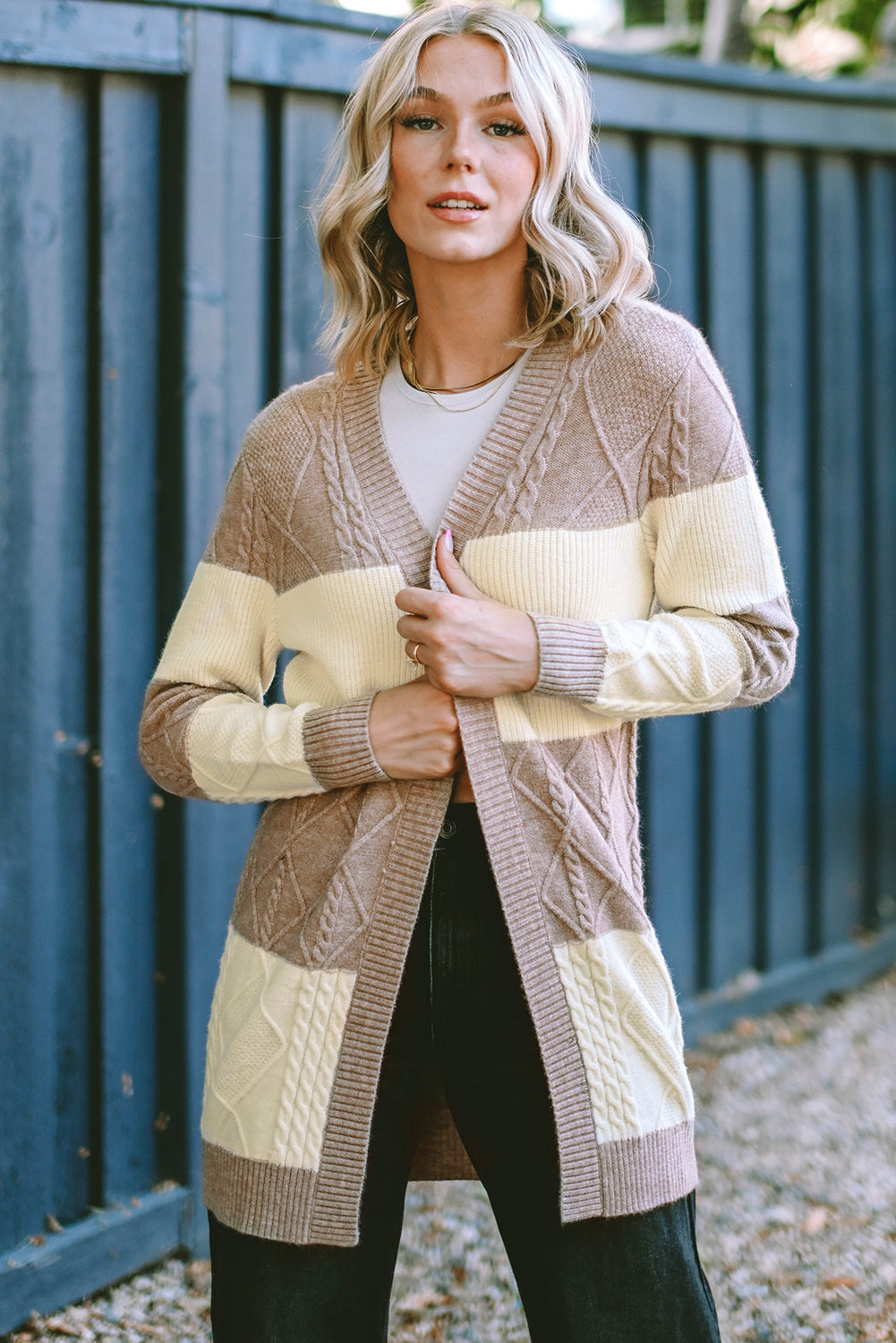 Color Block Cardigan