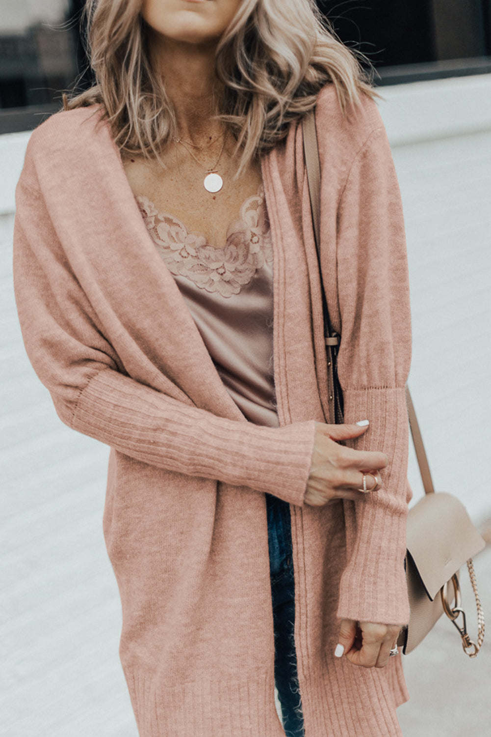 Ribbed Puff Sleeve Cardigan