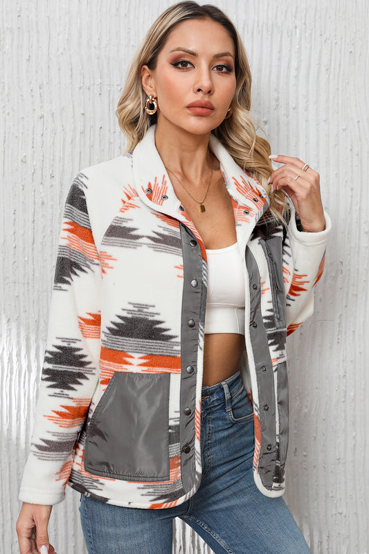 Grey Pocket Aztec Jacket