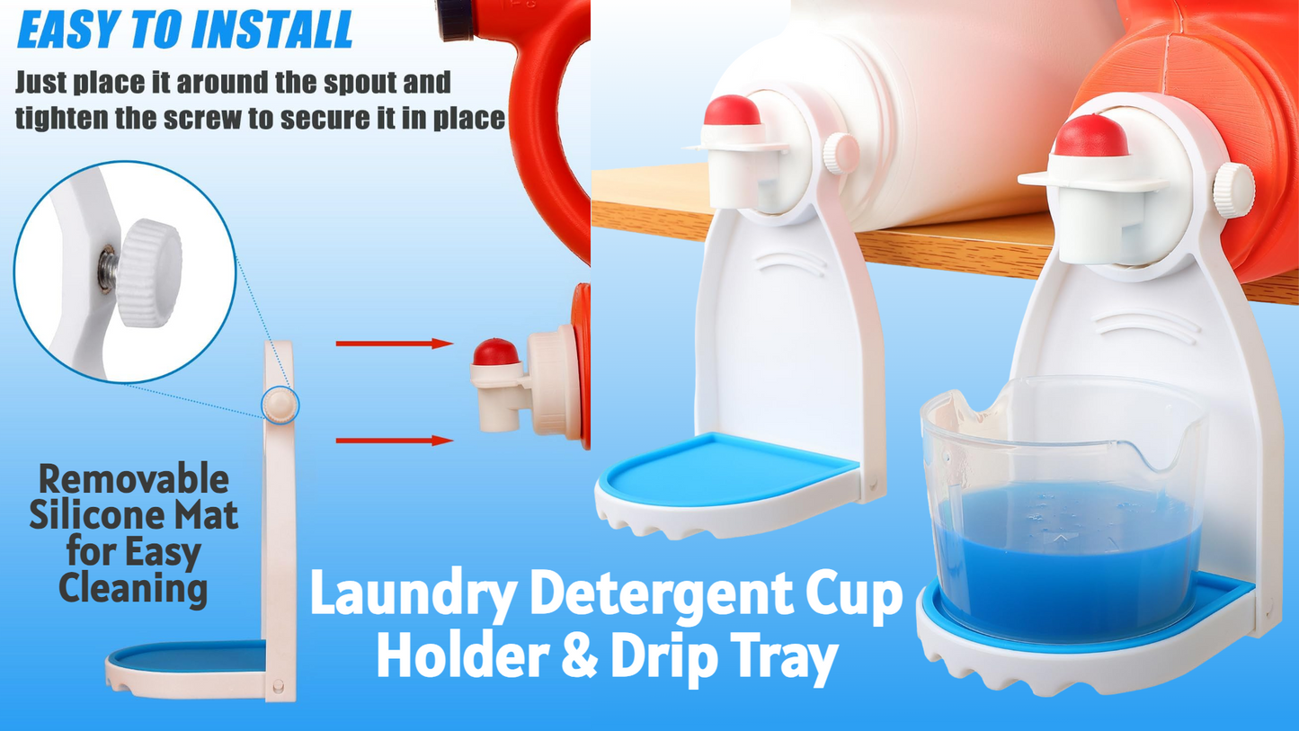 Laundry Detergent Cup Holder & Drip Tray - 2 pack