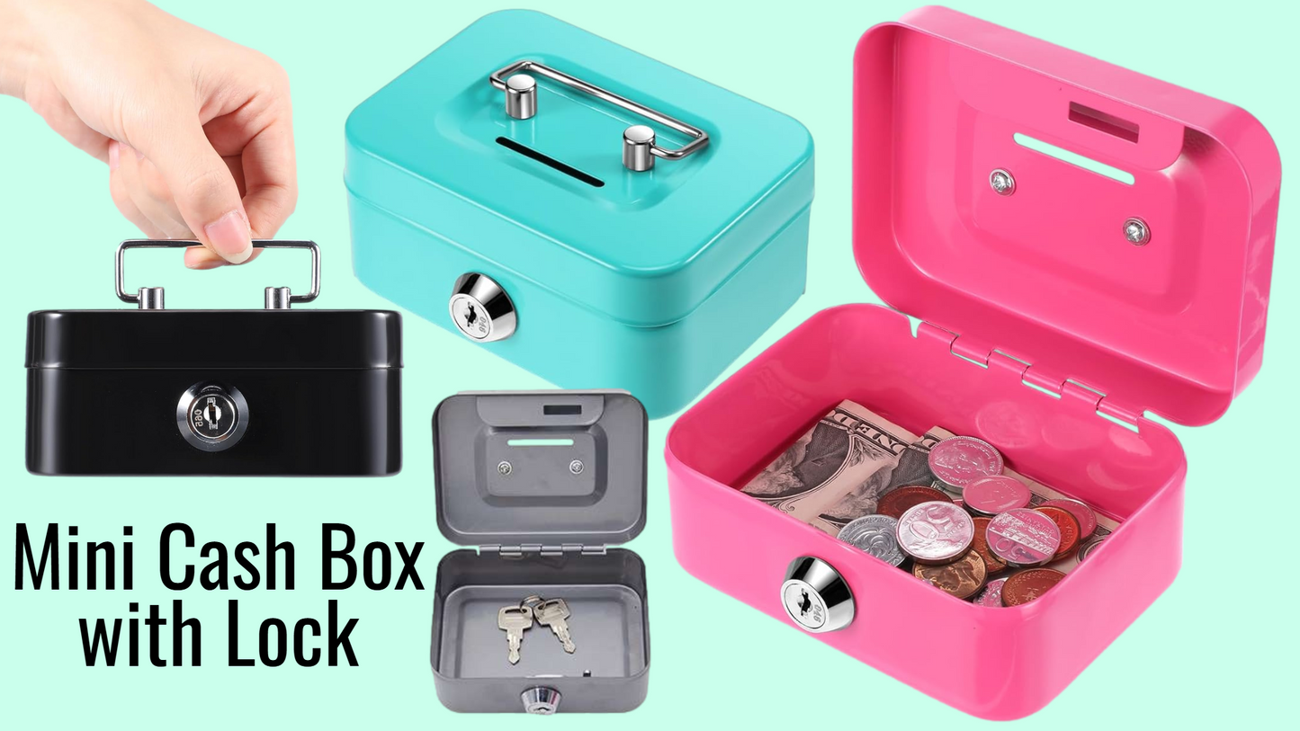 Mini Cash Box with Lock