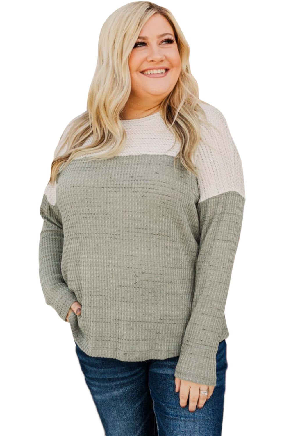 Green Plus Size Long Sleeve