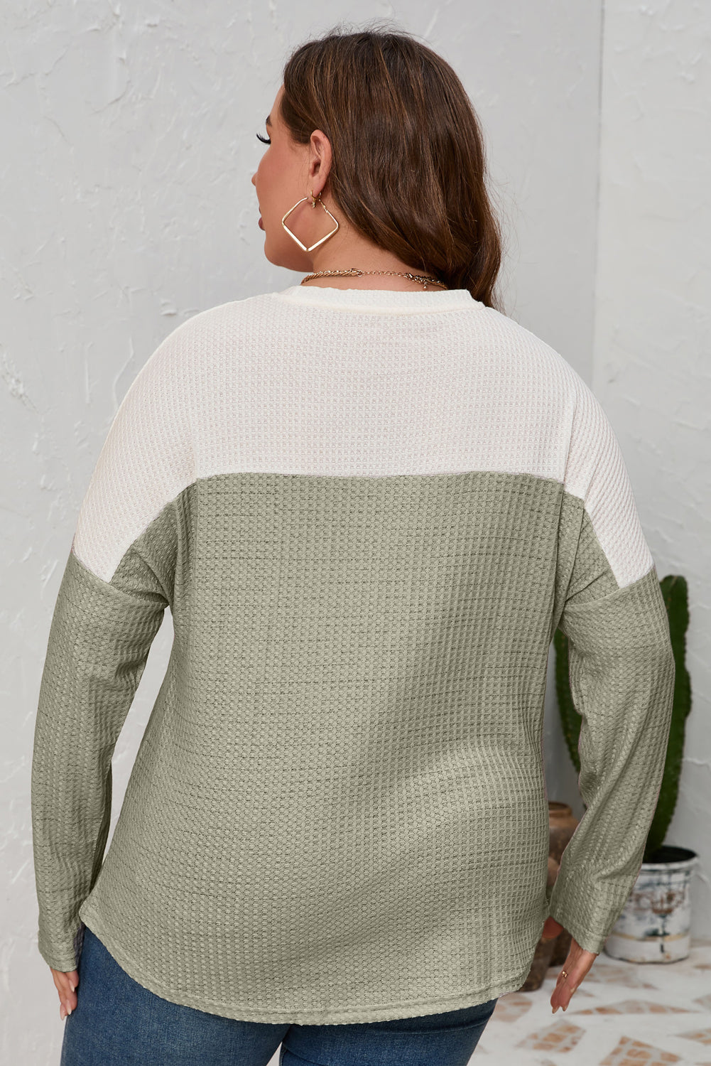 Green Plus Size Long Sleeve