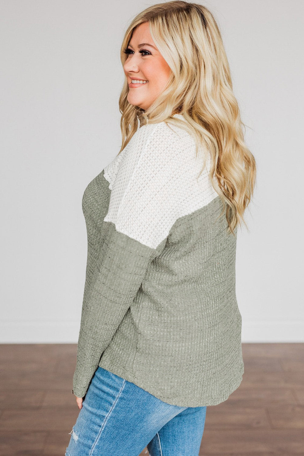 Green Plus Size Long Sleeve