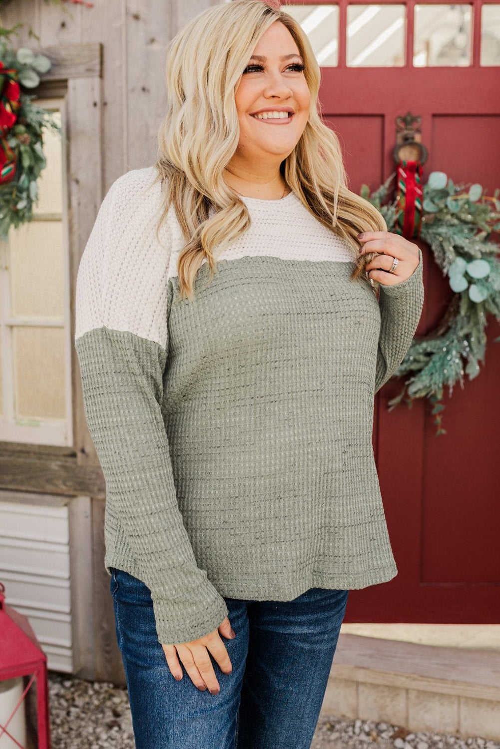 Green Plus Size Long Sleeve