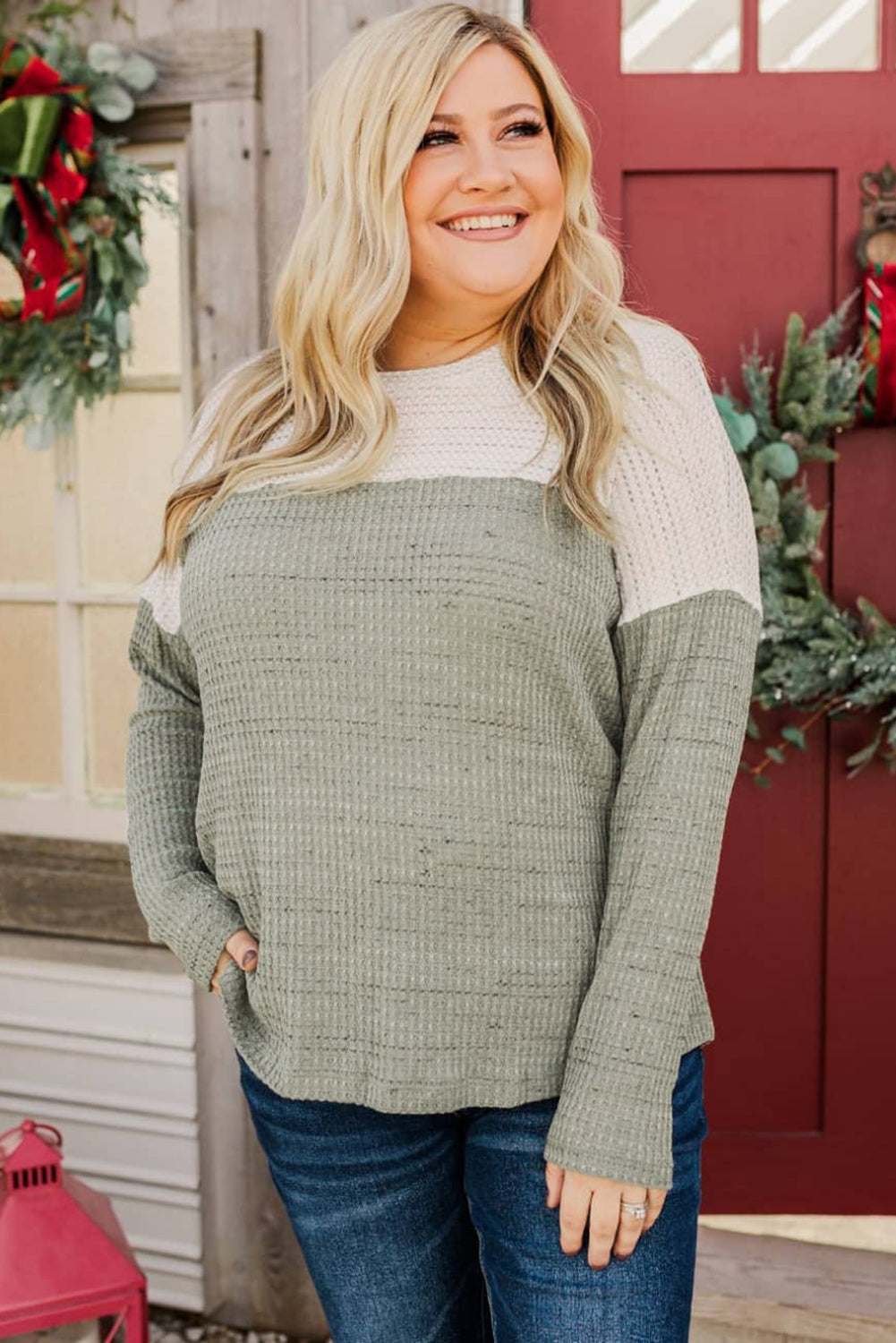 Green Plus Size Long Sleeve