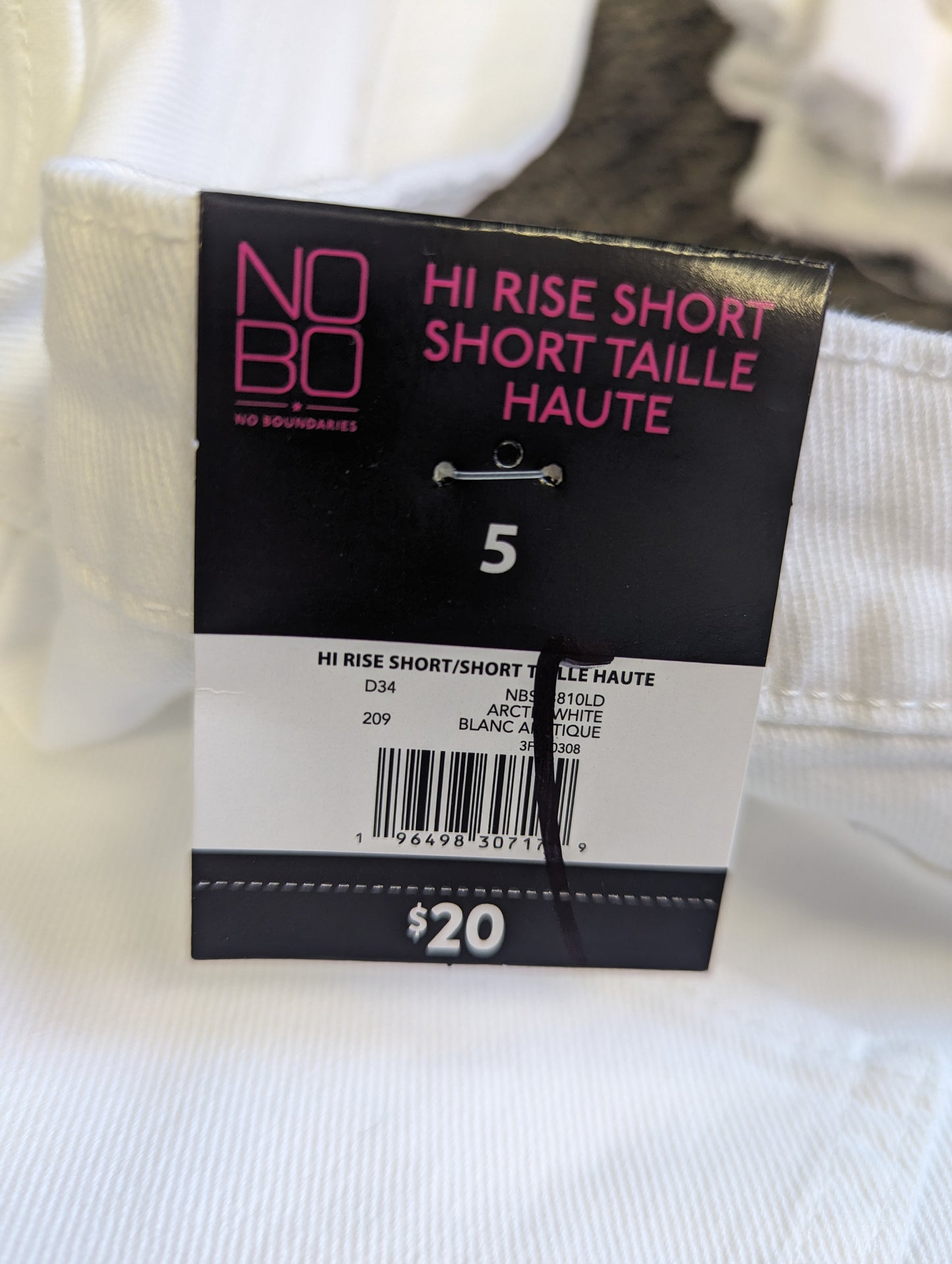 No Boundaries White High Rise Shorts - CLEARANCE