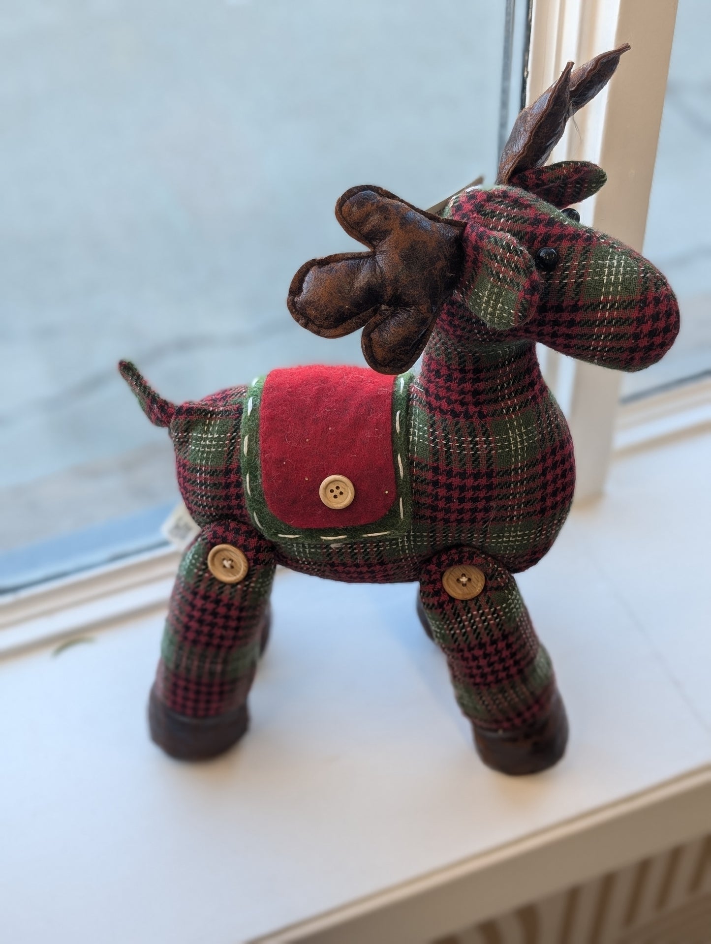 Plaid Standing Reindeer