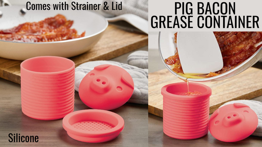 Pig Bacon Grease Container