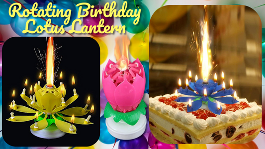 Rotating Birthday Lotus Lantern