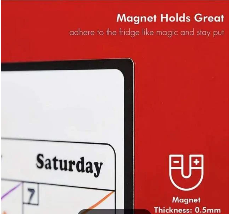 Magnetic Fridge Calendar