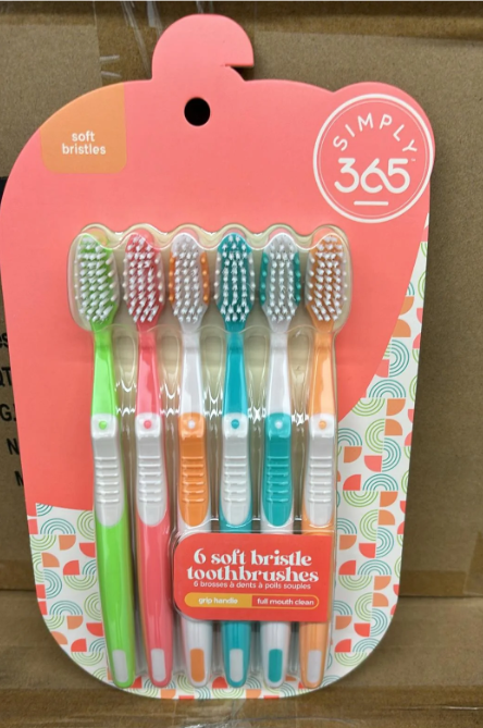 Simply365 Soft 6pk Toothbrush