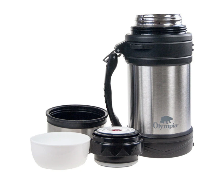 Olympia Insulated Food Thermos - 1200ml Silver