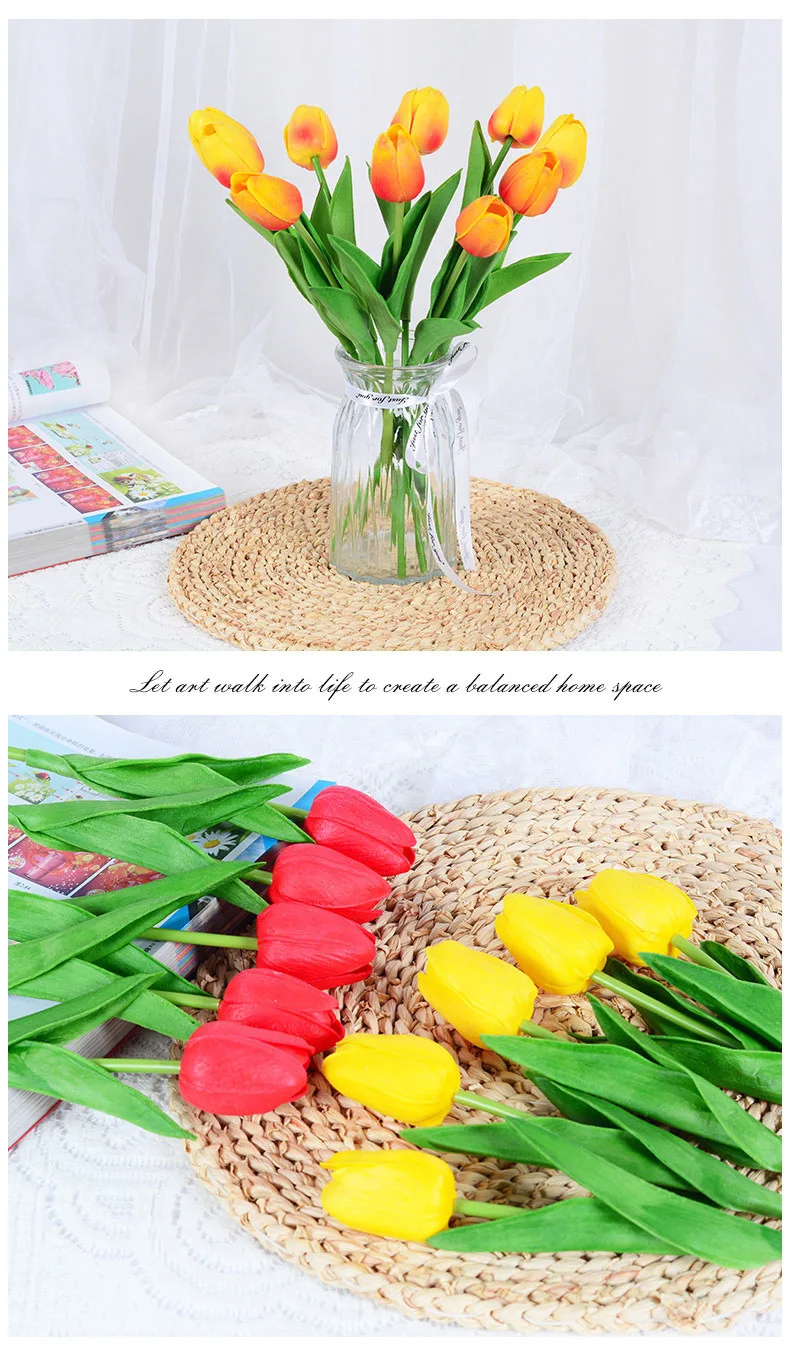 10pc Artificial Tulips