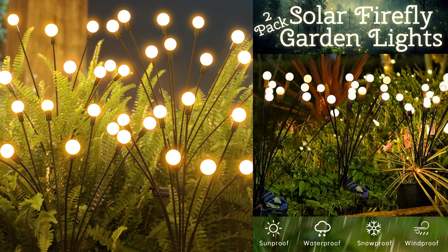 2pk Firefly Garden Lights