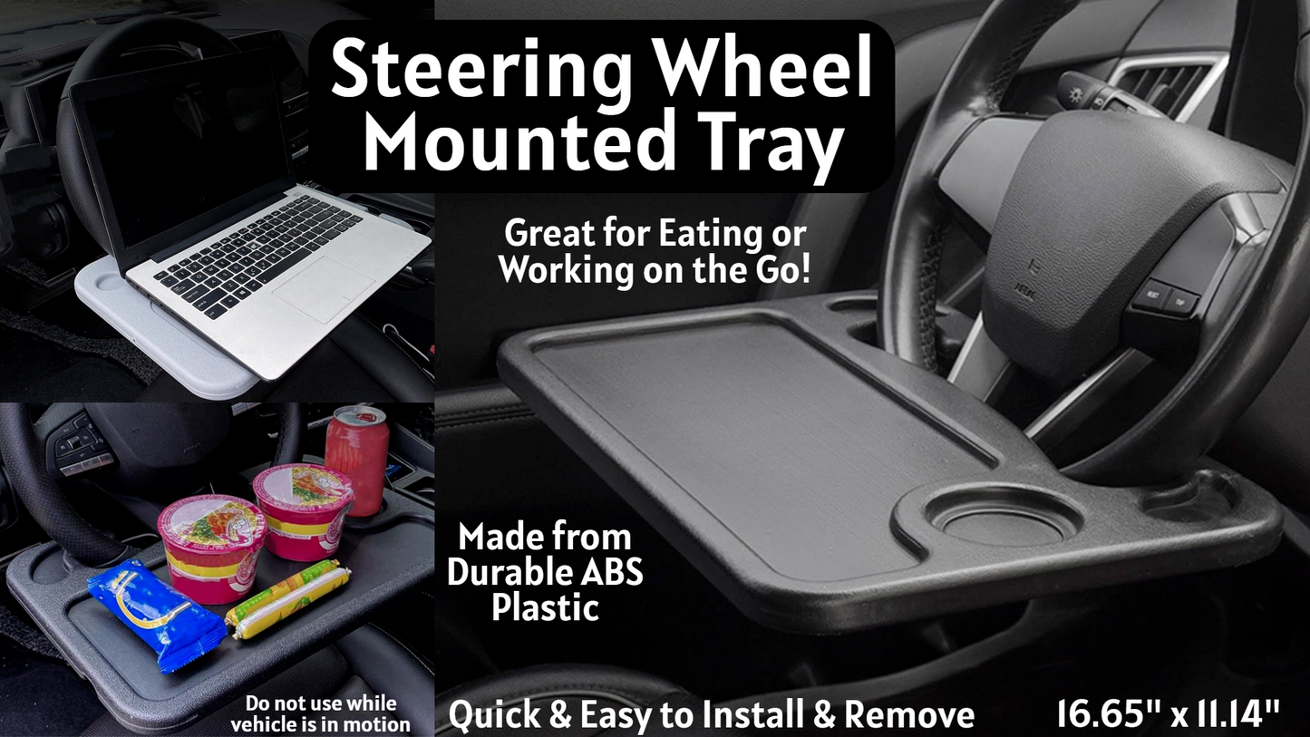 Steering Wheel Mounted Tray