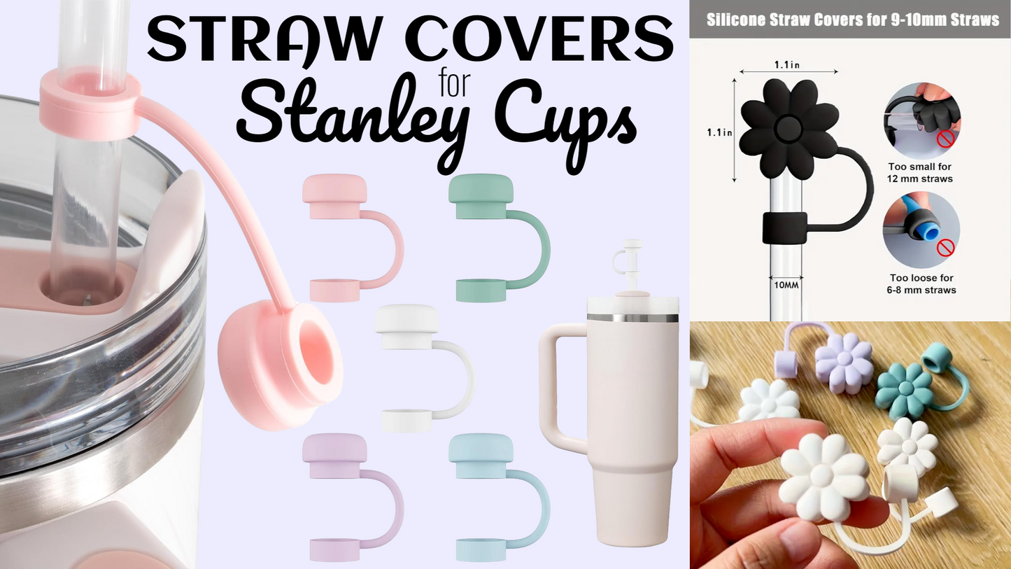 4pk Straw Covers for Stanley Cups