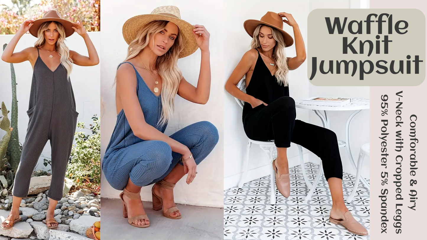 Waffle Knit Jumpsuit