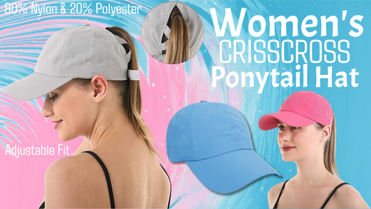 Women's Criss Cross Ponytail Hat