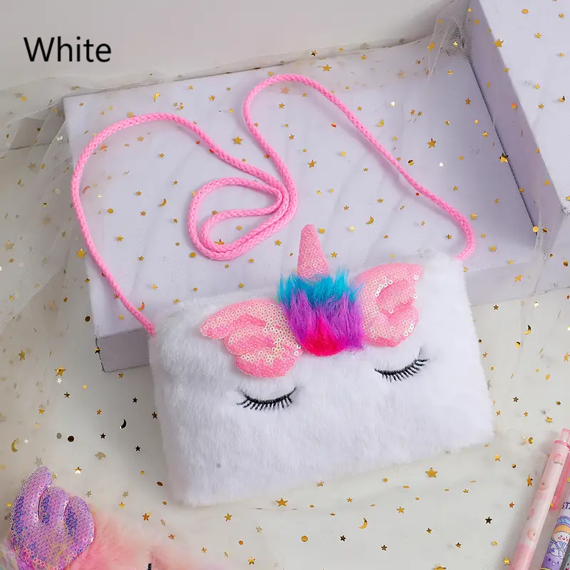 Sequin Plush Unicorn Tie Dye Bag