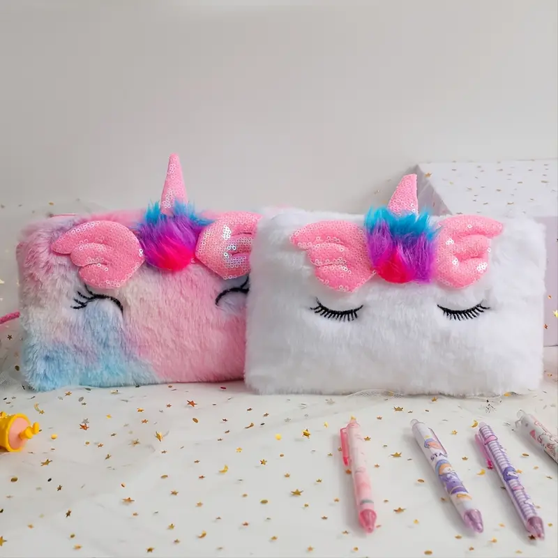 Sequin Plush Unicorn Tie Dye Bag