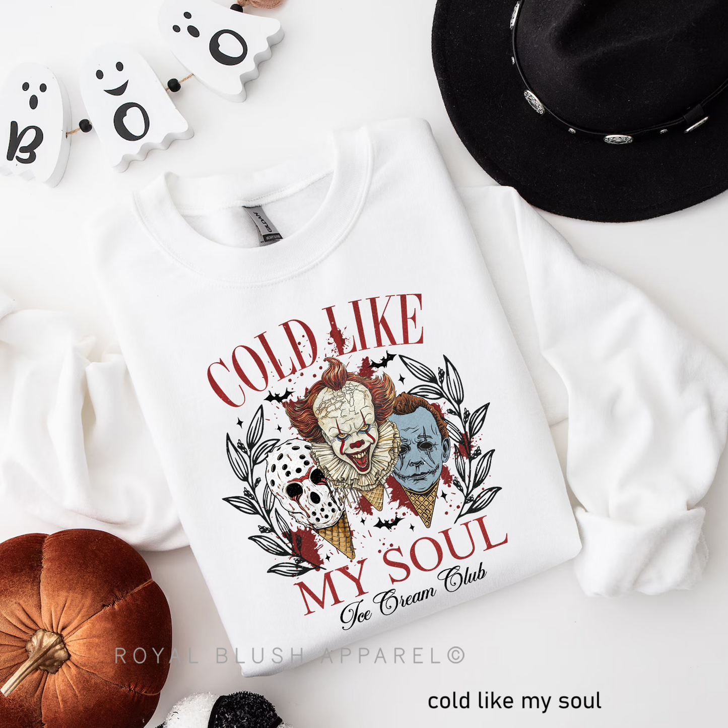 Cold Like My Soul - RBA Spooky Vibes Crewnecks 2024