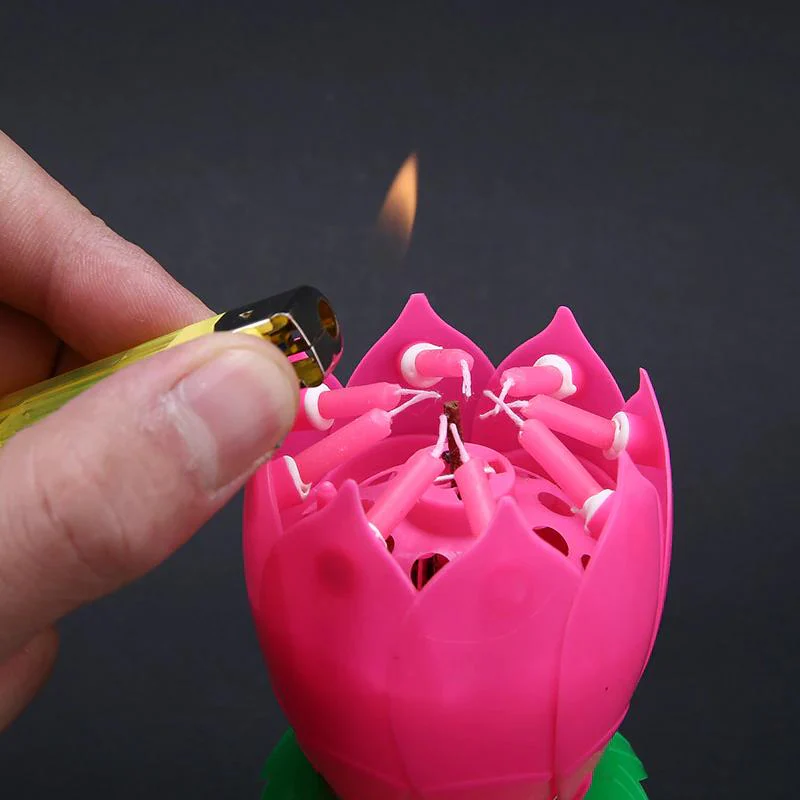 Rotating Birthday Lotus Lantern