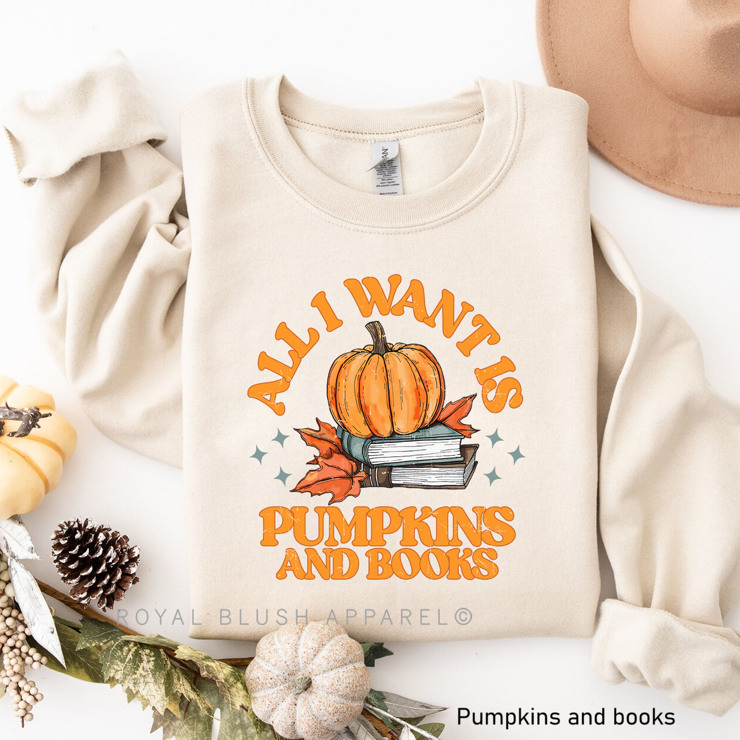 Pumpkins & Books - RBA Spooky Vibes Crewnecks 2024