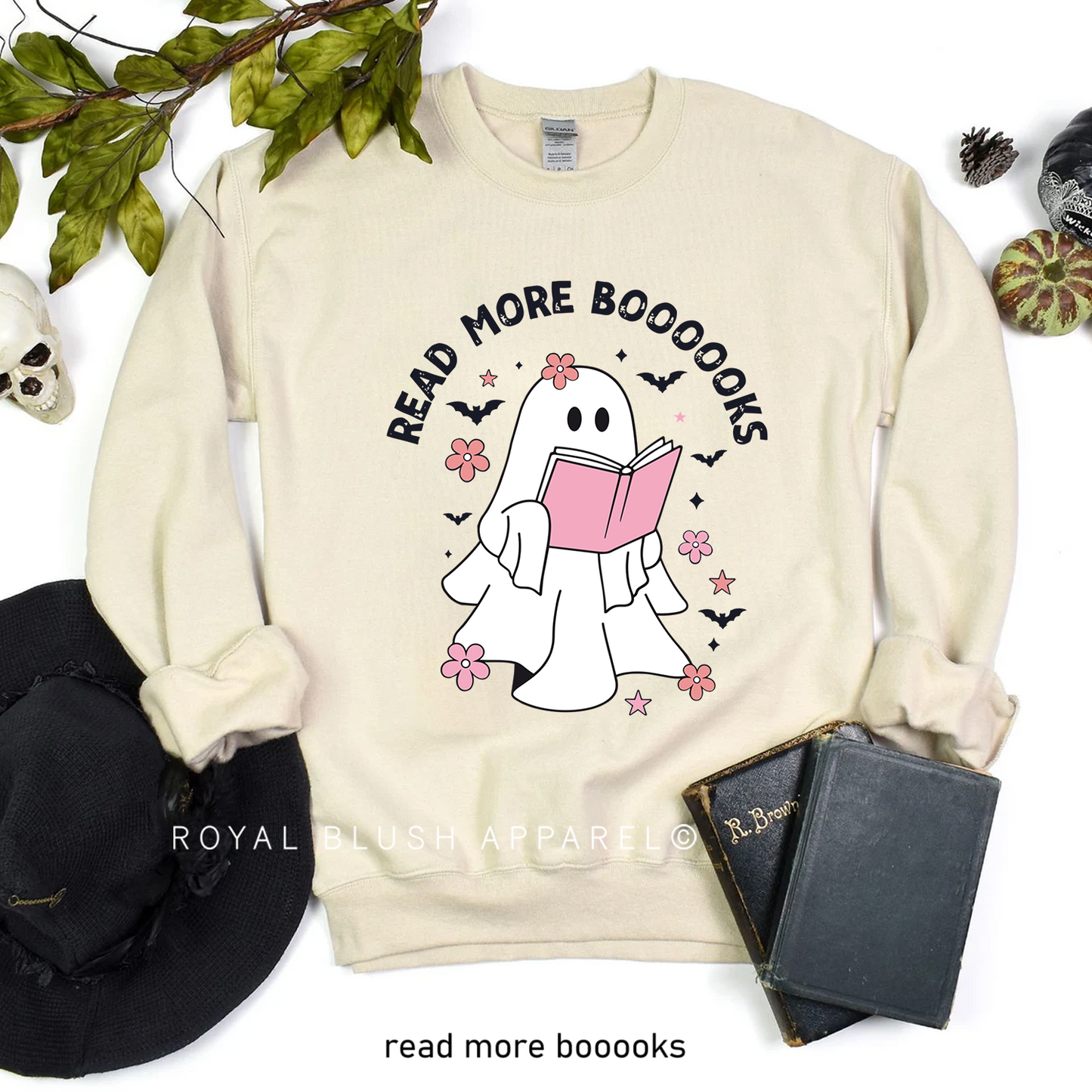 Read More Booooks - RBA Spooky Vibes Crewnecks 2024