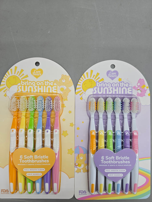 Care Bear Soft Bristle Toothbrushes 6pk