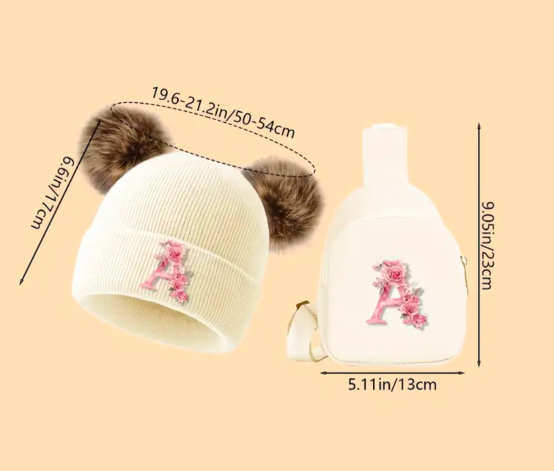 2pc Toque & Crossbody Bag