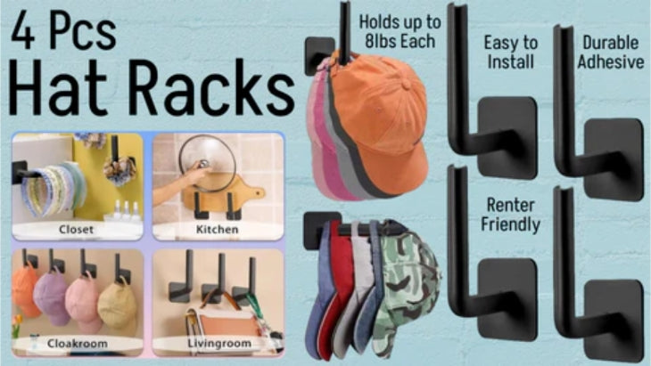 4pc Hat Racks